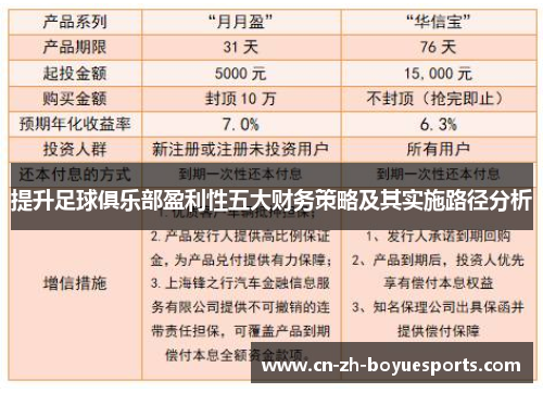 提升足球俱乐部盈利性五大财务策略及其实施路径分析 提升足球俱乐部盈利性五大财务策略及其实施路径分析